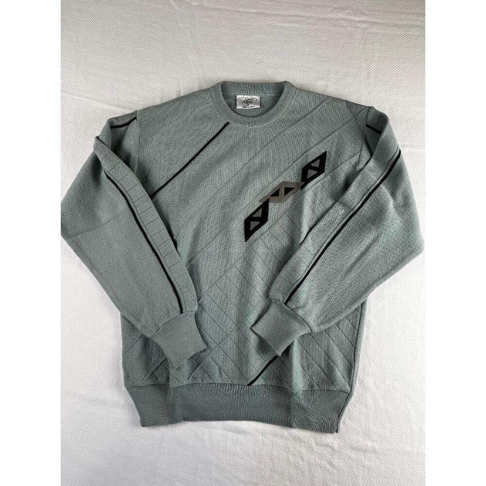 Mens Retro Gabicci Blue Medium Sweater Excellent Condition r2/30